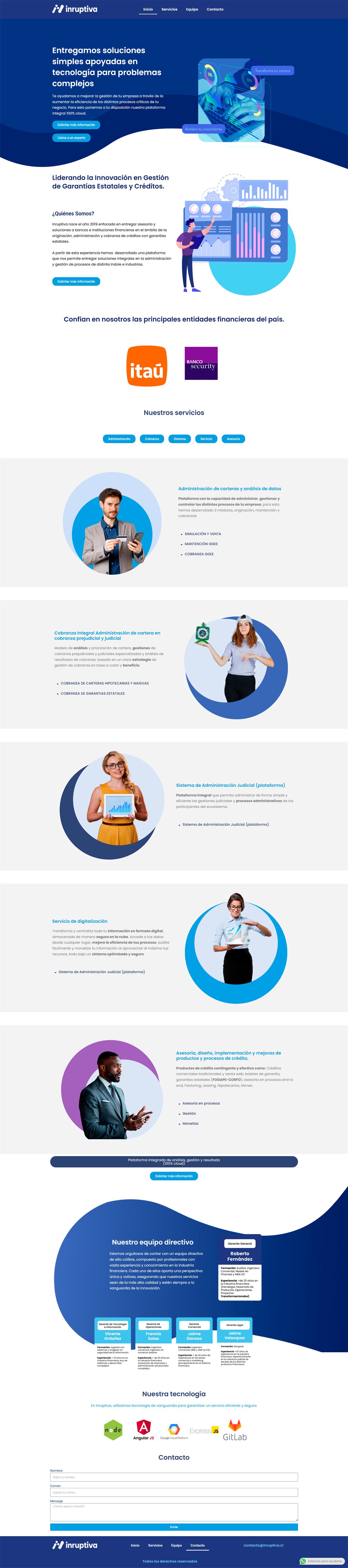 Sitio web de Inruptiva